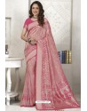Hot Pink Latest Designer Classic Wear Silk Sari