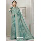 Turquoise Latest Designer Classic Wear Silk Sari