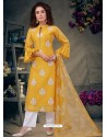Yellow Latest Designer Party Wear Readymade Palazzo Suit