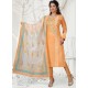Light Orange Latest Designer Party Wear Readymade Straight Salwar Suit
