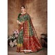 Dark Green Latest Designer Traditional Wear Banarasi Silk Sari