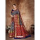 Royal Blue Latest Designer Traditional Wear Banarasi Silk Sari