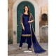 Royal Blue Designer Party Wear Art Silk Punjabi Patiala Suit