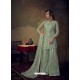 Sea Green Heavy Designer Wedding Wear Net Sharara Suit