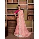 Baby Pink Groovy Embroidered Designer Party Wear Sari