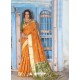 Mustard Latest Designer Traditional Wear Silk Handloom Sari
