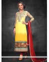 Opulent Yellow Embroidery Churidar Salwar Suit