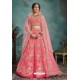 Light Pink Trendy Heavy Embroidered Designer Bridal Lehenga Choli