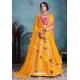 Yellow Trendy Heavy Embroidered Designer Bridal Lehenga Choli
