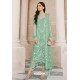 Sea Green Latest Party Wear Designer Butterfly Net Pakistani Suit
