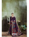 Purple Mesmeric Designer Classic Wear Silk Sari