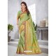 Green Latest Designer Traditional Party Wear Banarasi Silk Wedding Sari