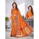 Orange Latest Designer Traditional Party Wear Banarasi Silk Wedding Sari