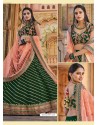 Dark Green Heavy Embroidered Designer Wedding Wear Lehenga Choli