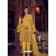 Yellow Heavy Designer Party Wear Palazzo Salwar Suit