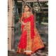 Red Designer Traditional Wear Banarasi Silk Sari