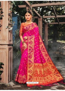 Rani Designer Traditional Wear Banarasi Silk Sari