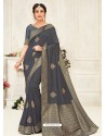 Pigeon Latest Designer Party Wear Embroidered Poly Silk Sari