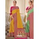 Mustard Designer Traditional Wear Silk Wedding Sari