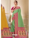 Sea Green Designer Traditional Wear Silk Wedding Sari