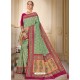 Sea Green Designer Traditional Wear Silk Wedding Sari