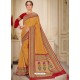 Mustard Designer Traditional Wear Silk Wedding Sari