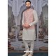 Off White Readymade Designer Kurta Pajama With Jacket For Men