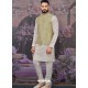 White Readymade Designer Kurta Pajama With Jacket For Men