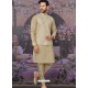 Flawless Beige Readymade Designer Kurta Pajama With Jacket For Men