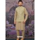 Trendy Gold Readymade Designer Kurta Pajama With Jacket For Men