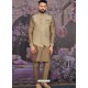 Camel Readymade Designer Kurta Pajama With Jacket For Men