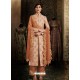 Light Orange Latest Heavy Designer Party Wear Straight Salwar Suit