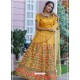 Yellow Heavy Embroidered Designer Party Wear Gown Style Anarkali Suit