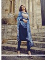 Radiant Cotton Blue Designer Salwar Suit
