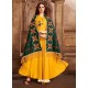 Yellow Designer Party Wear Rayon Readymade Kurti Style Anarkali Suit