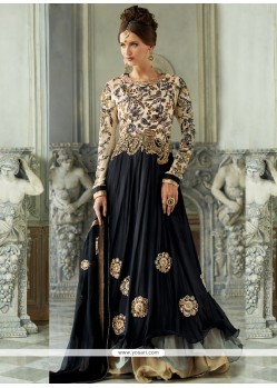Imperial Black Zari Work Anarkali Suits