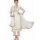 Off White Stylish Designer Embroidered Wedding Wear Readymade Suit