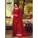 Red Stylish Designer Party Wear Sari