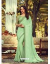 Olive Green Stylish Designer Party Wear Sari