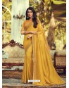 Mustard Stylish Designer Party Wear Sari