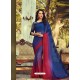 Royal Blue Stylish Designer Party Wear Sari