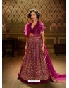 Medium Violet Stunning Embroidered Designer Soft Net Wedding Lehenga Choli