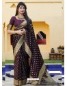 Purple Latest Designer Party Wear Makunda Silk Wedding Sari