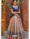 Royal Blue Embroidered Designer Wedding Lehenga Choli