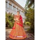 Fabulous Multi Colour Embroidered Designer Banarasi Silk Wedding Lehenga Choli