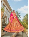 Scintillating Multi Colour Embroidered Designer Banarasi Silk Wedding Lehenga Choli