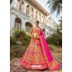 Gorgeous Multi Colour Embroidered Designer Banarasi Silk Wedding Lehenga Choli