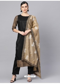 Black Stylish Readymade Party Wear Salwar Suit