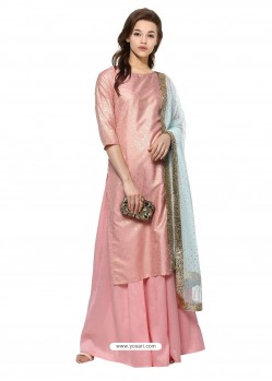 Dusty Pink Stylish Readymade Party Wear Salwar Suit