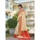 Light Beige Astonishing Party Wear Pure Banarasi Silk Wedding Sari